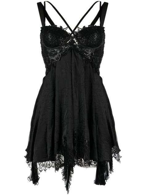 versace black lace dress|farfetch versace dresses.